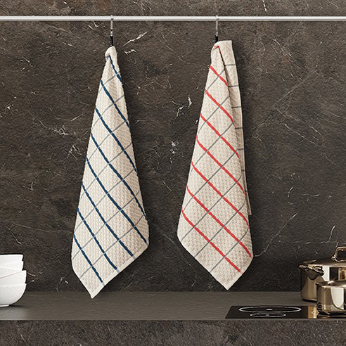 paños de cocina CUADROS ARENA