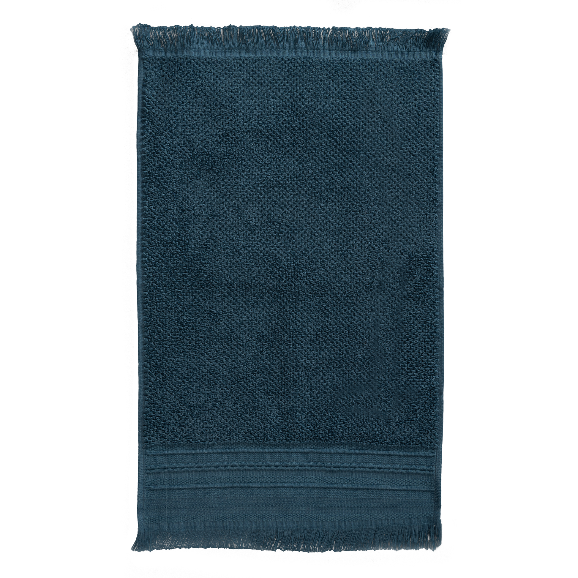 toalla cenefa artesania baño 30x50 azul