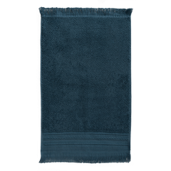 toalla cenefa artesania baño 30x50 azul