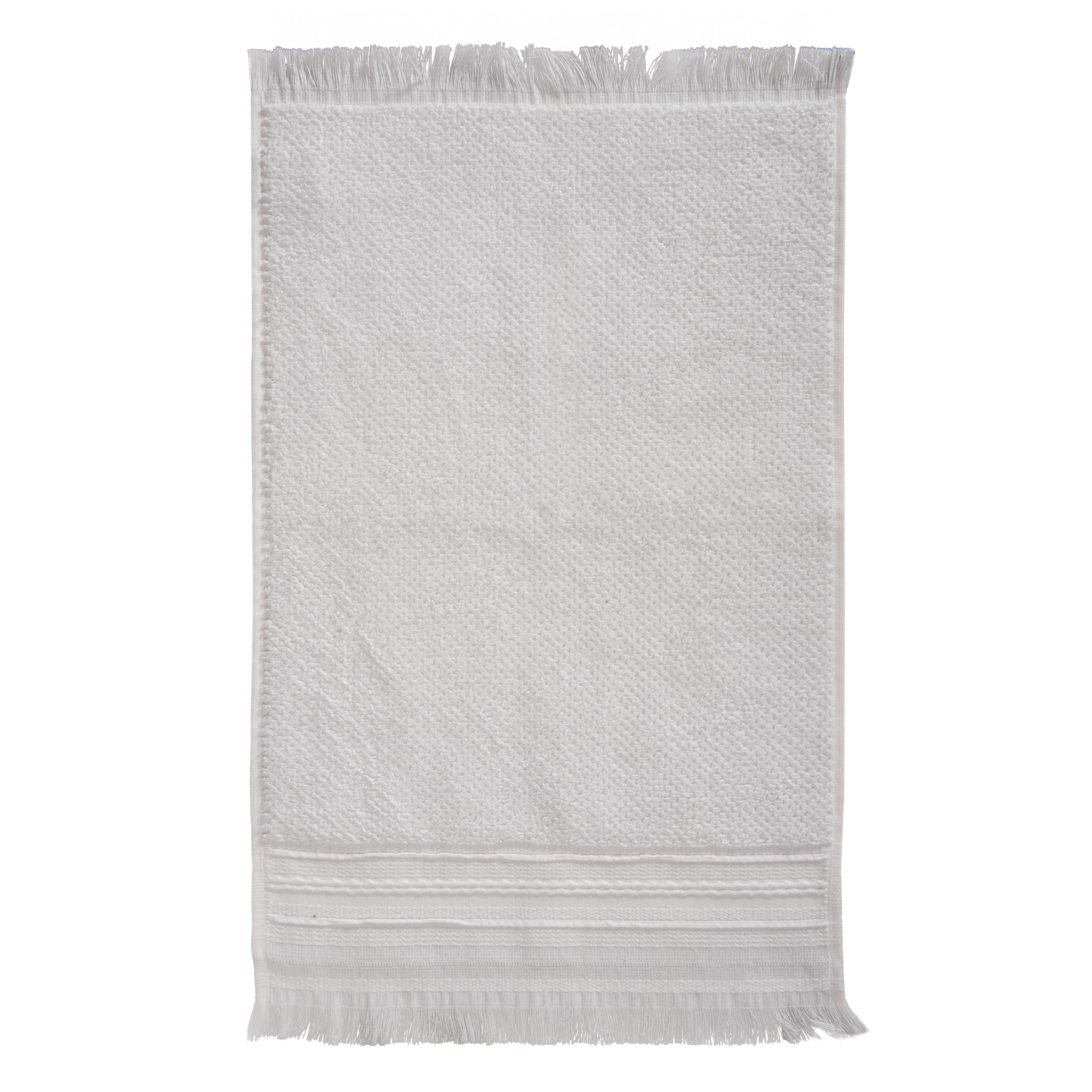 toalla cenefa artesania baño 30x50 blanco