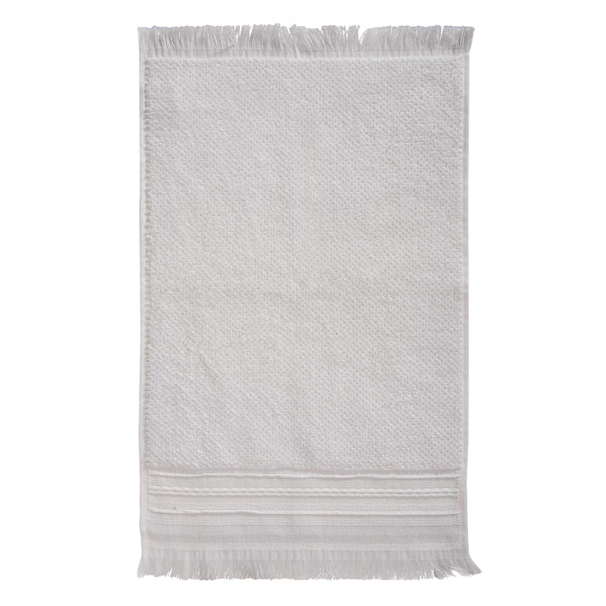 toalla cenefa artesania baño 30x50 blanco