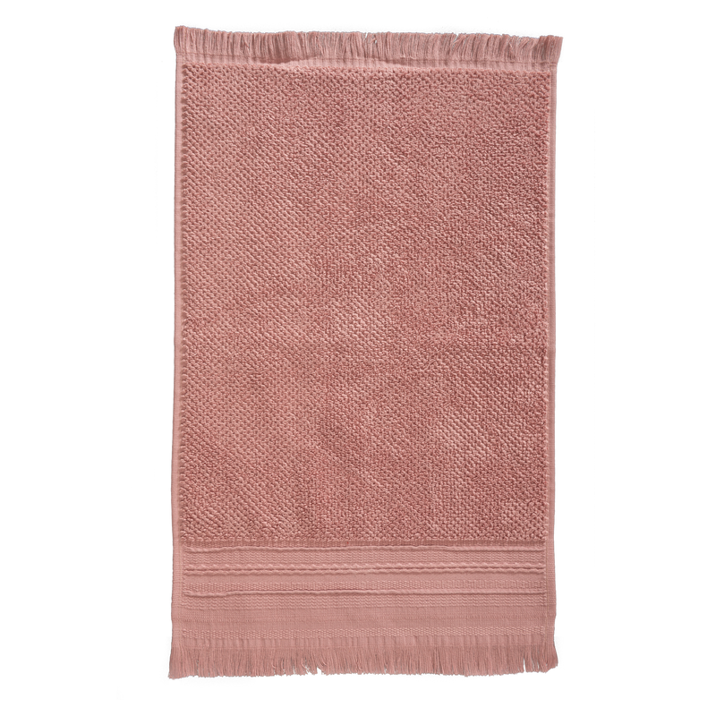 toalla cenefa artesania baño 3x50 rosa