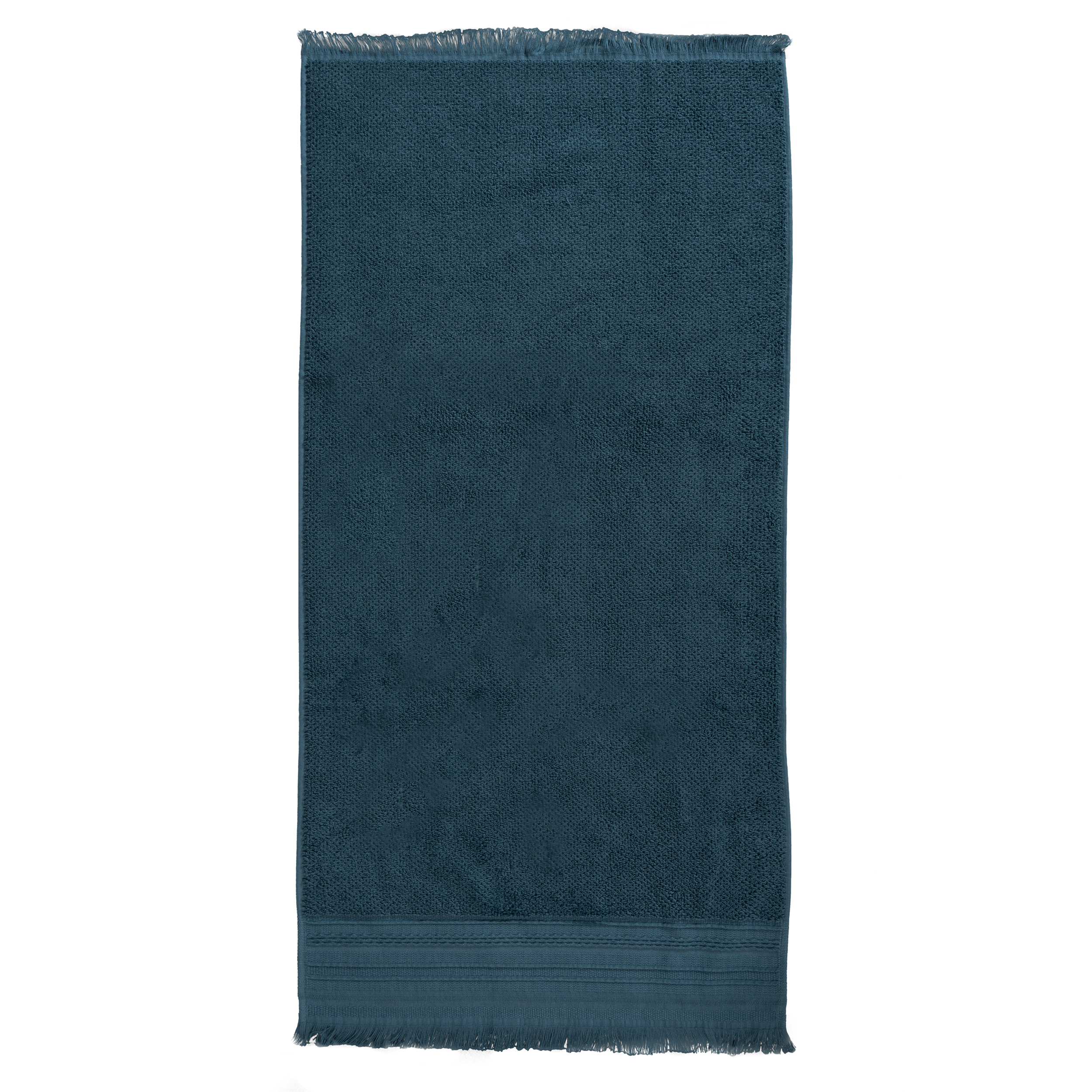 toallas cenefa artesania baño 50x100 azul
