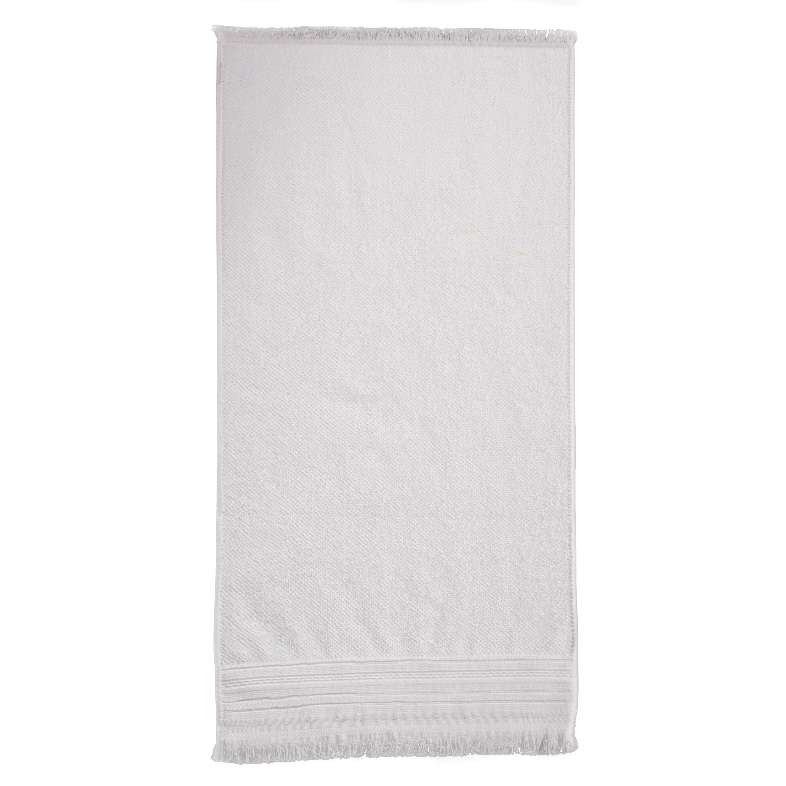 toalla cenefa artesania baño 50x100 blanca
