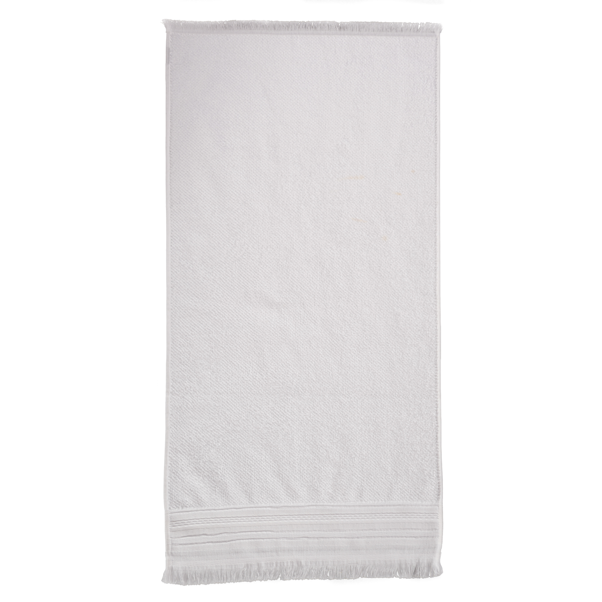 toalla cenefa artesania baño 50x100 blanca