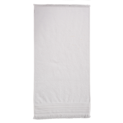 toalla cenefa artesania baño 50x100 blanca