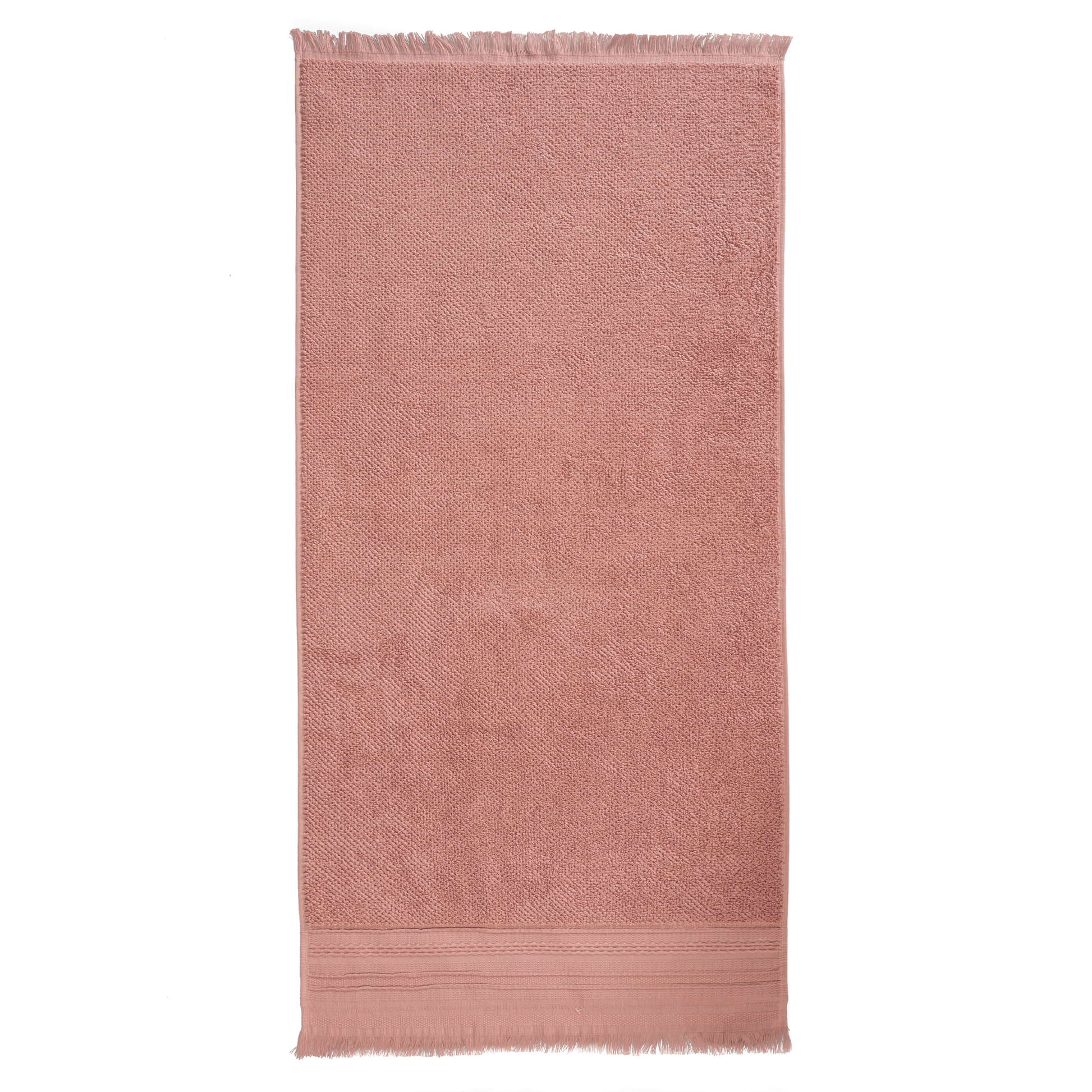 toalla cenefa artesania baño 50x100 rosa