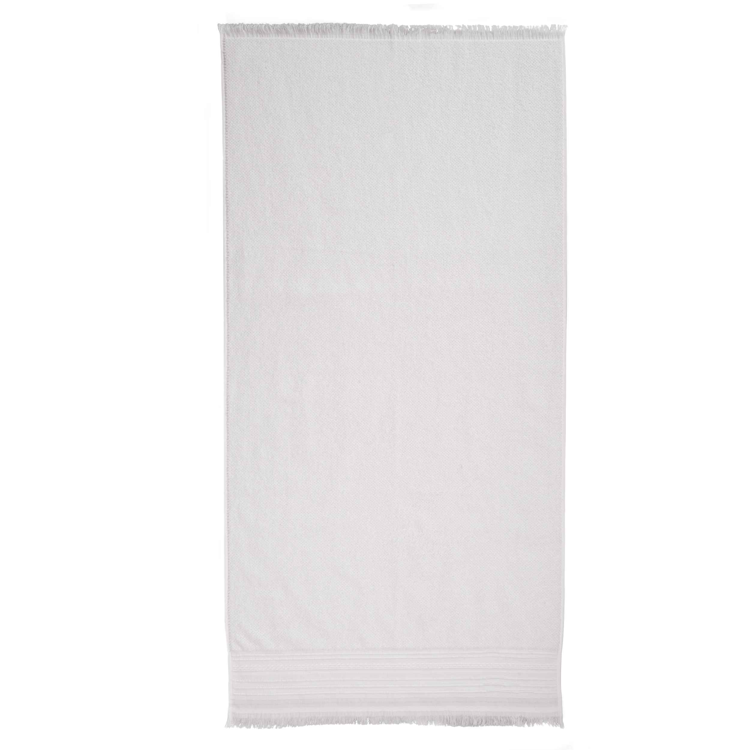 toalla cenefa artesania baño 70x140 blanca