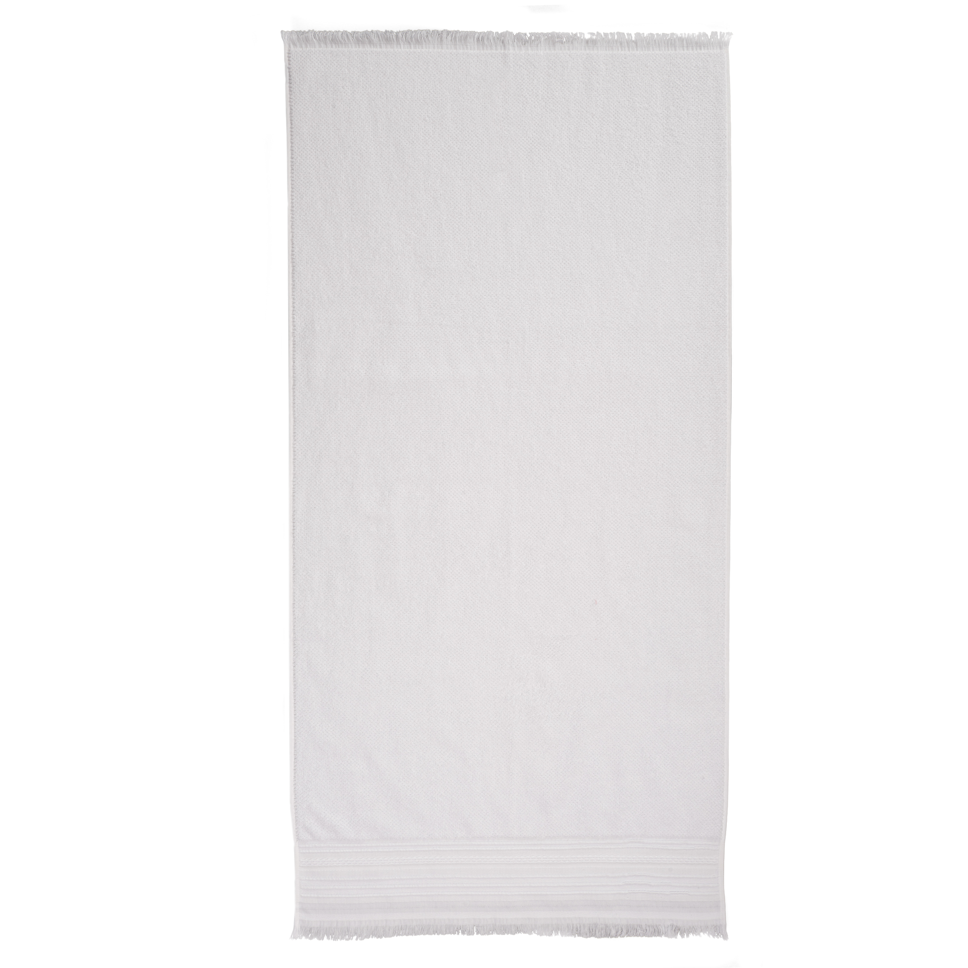toalla cenefa artesania baño 70x140 blanca