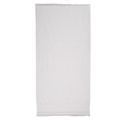 toalla cenefa artesania baño 70x140 blanca