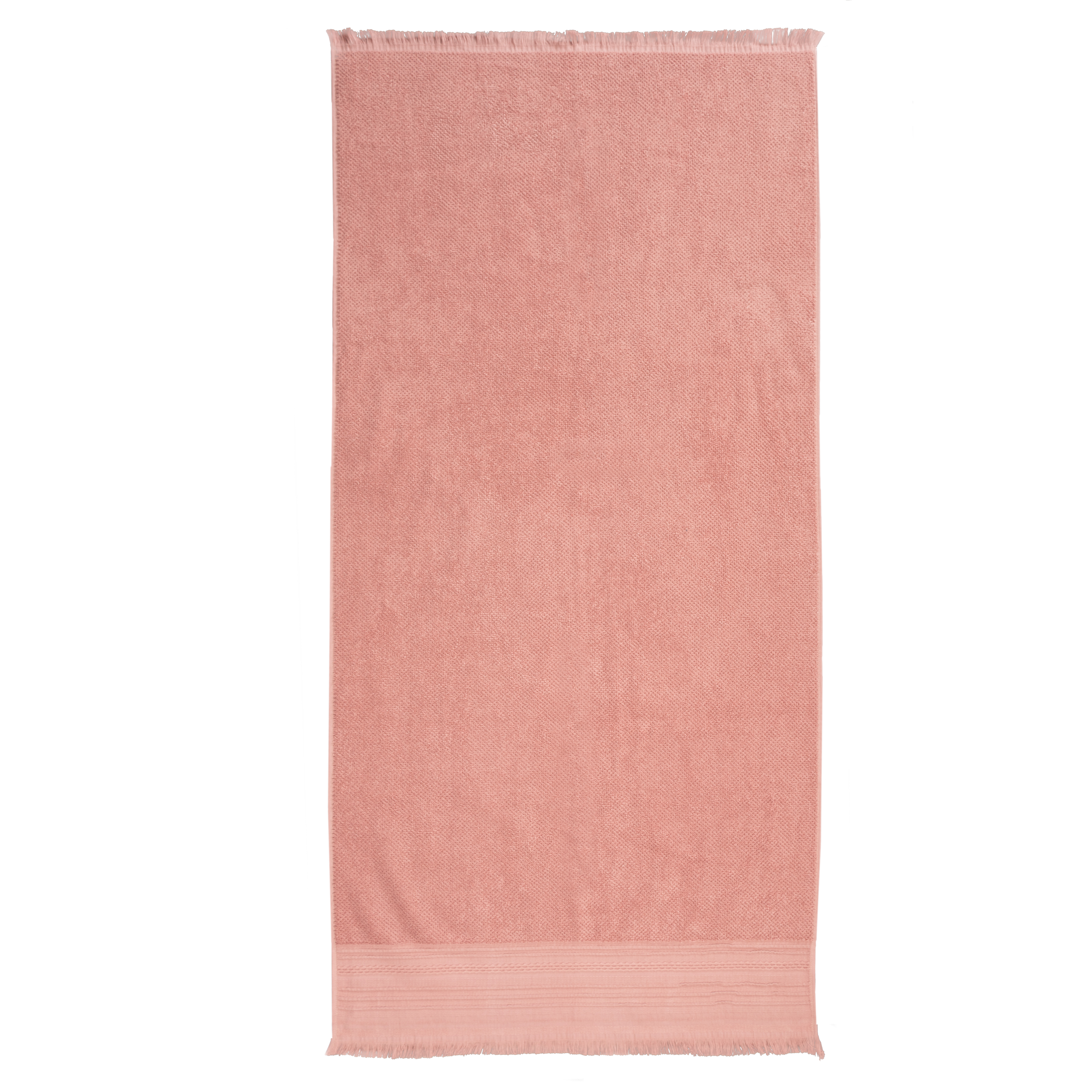 toalla cenefa artesania baño 70x140 rosa
