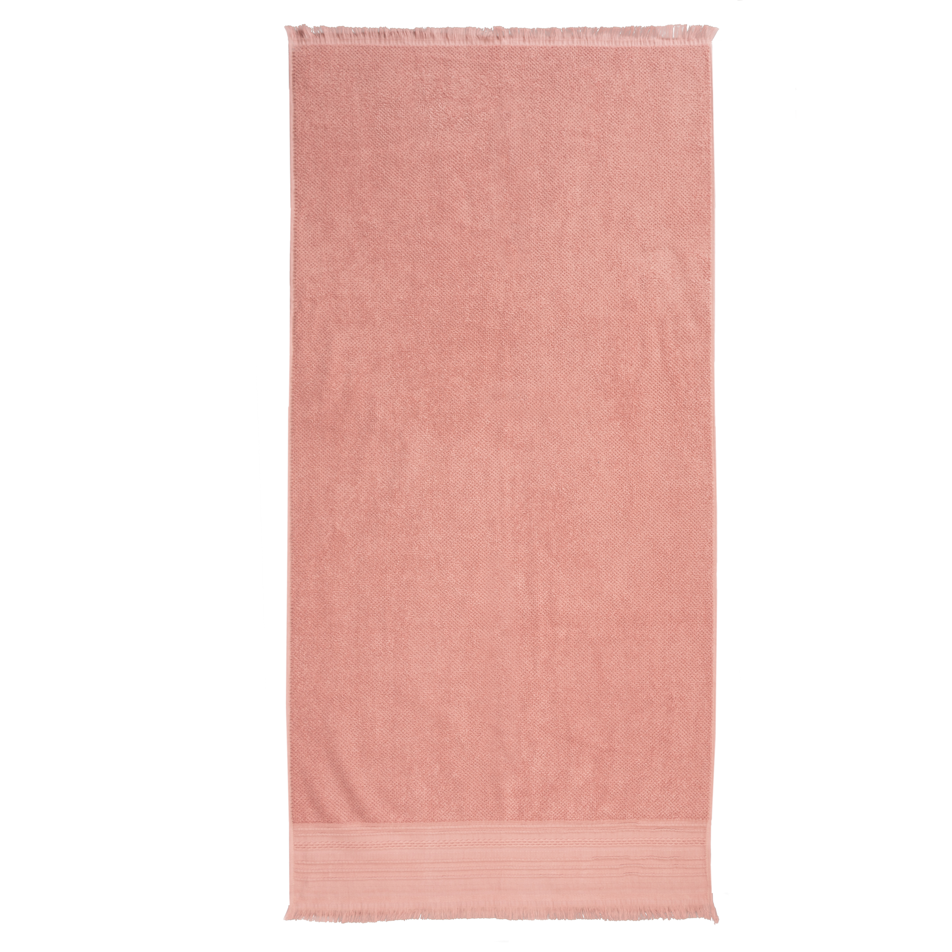 toalla cenefa artesania baño 70x140 rosa