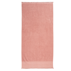 toalla cenefa artesania baño 70x140 rosa