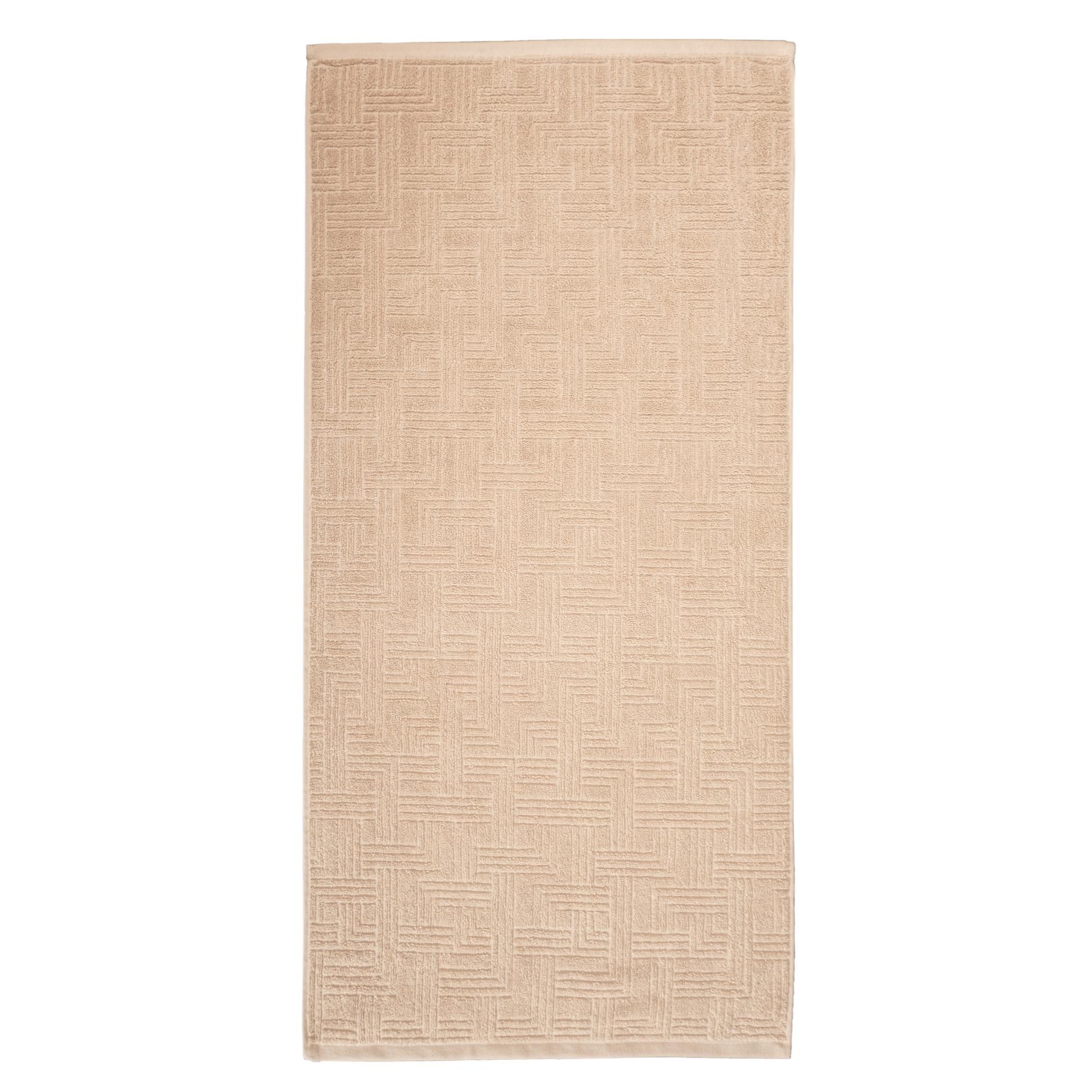 toalla jacquard geométrico baño 50x100 arena 