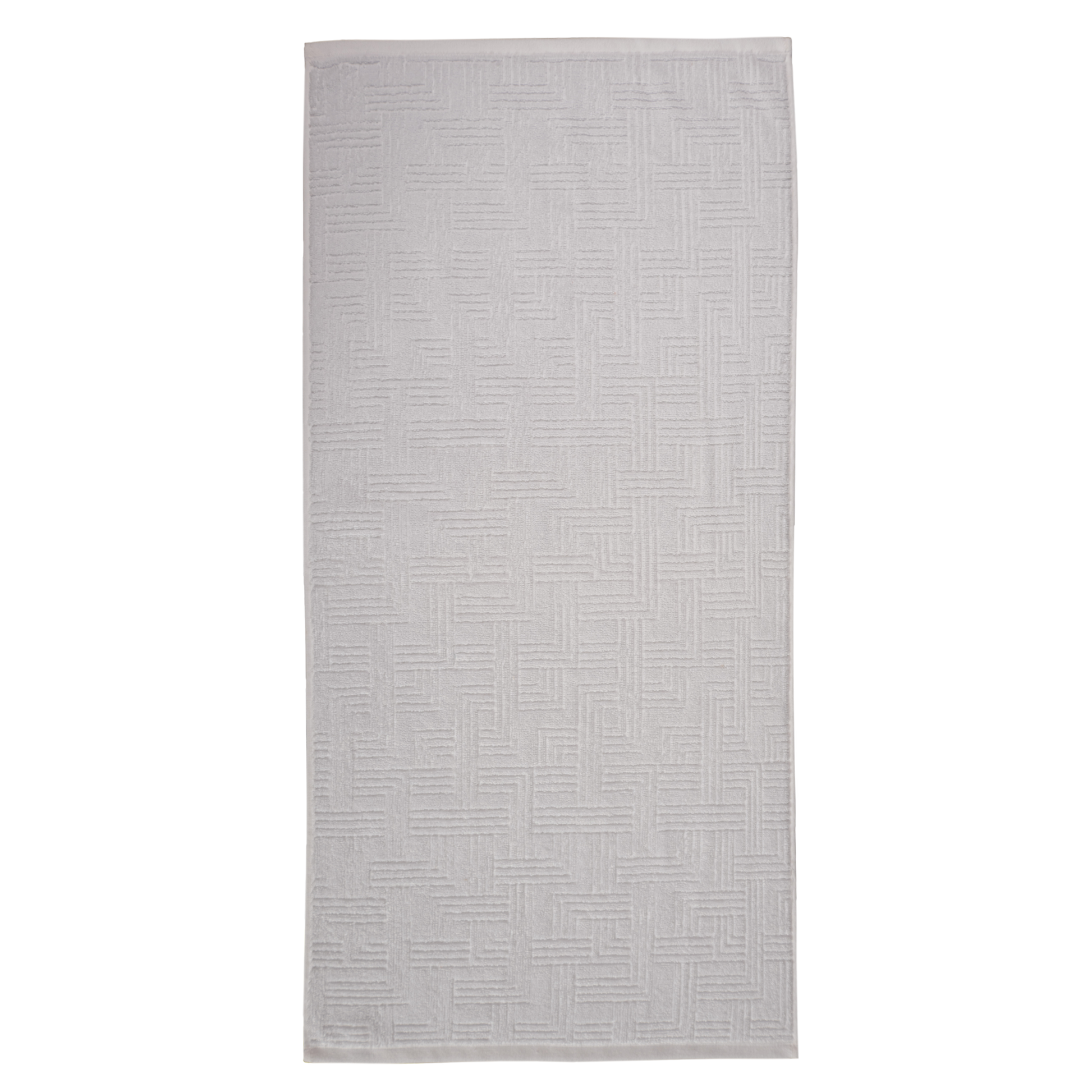 toalla jacquard geométrico baño 50x100 blanco