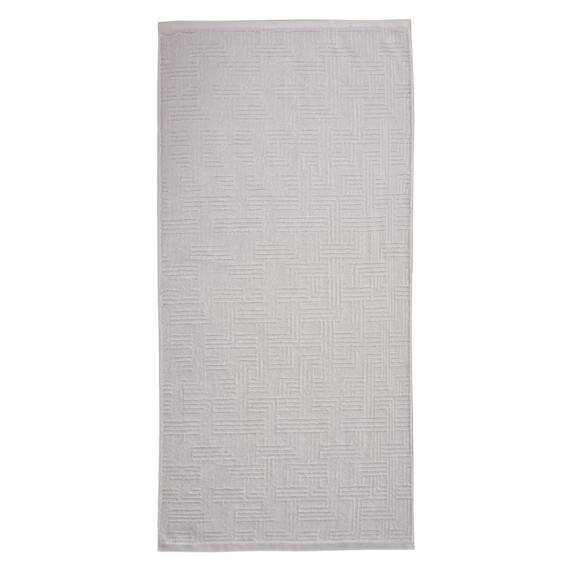 toalla jacquard geométrico baño 50x100 blanco